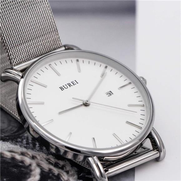 Mens Minimalist Ultra Thin Watches Quartz Analog Wrist Watch for Men Waterproof - Picture 5 of 6